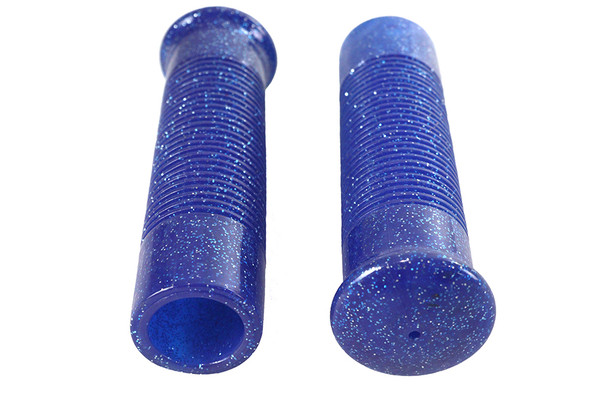 V-Twin - 28-0795 - Blue Metal Flake Grip Set